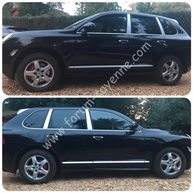 on voit que le coté conducteur a monté uniquement sur la roue arriere,, le coté passager s'est levé un peu et semble normal, la position selectionnée est basse / IMG_7872.JPG IMG_7872.JPG